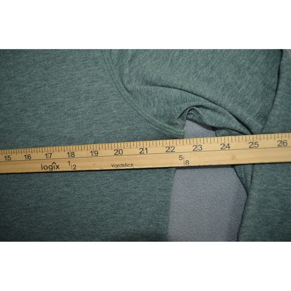 UNTUCKit Heathered Green Long Sleeve Henley Shirt Mens Large - Picture 7 of 9